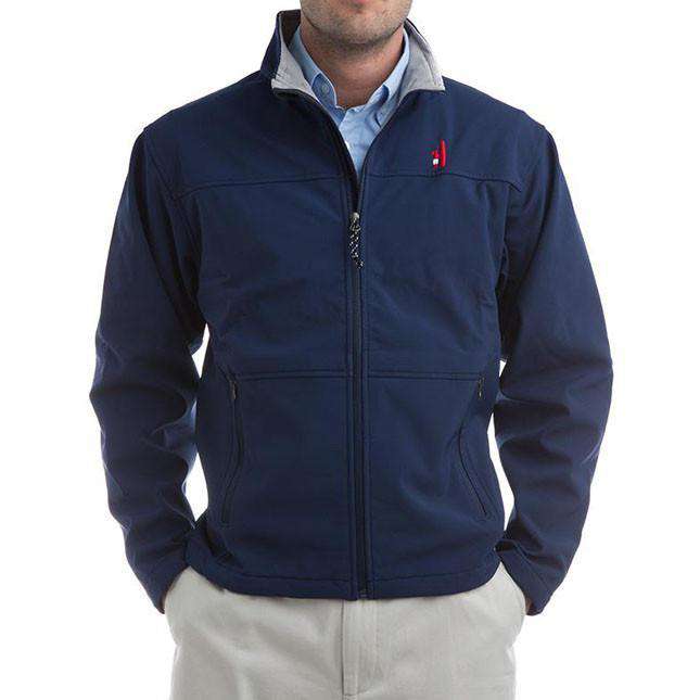 Soft Shell Jacket in Depth Blue by Johnnie-O - Country Club Prep