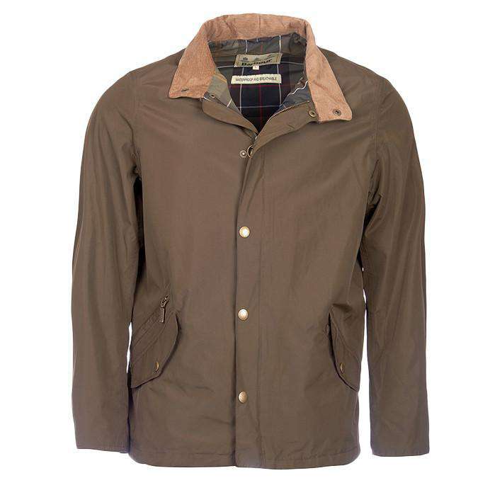 Spoonbill Waterproof Jacket in Dark Olive by Barbour - Country Club Prep