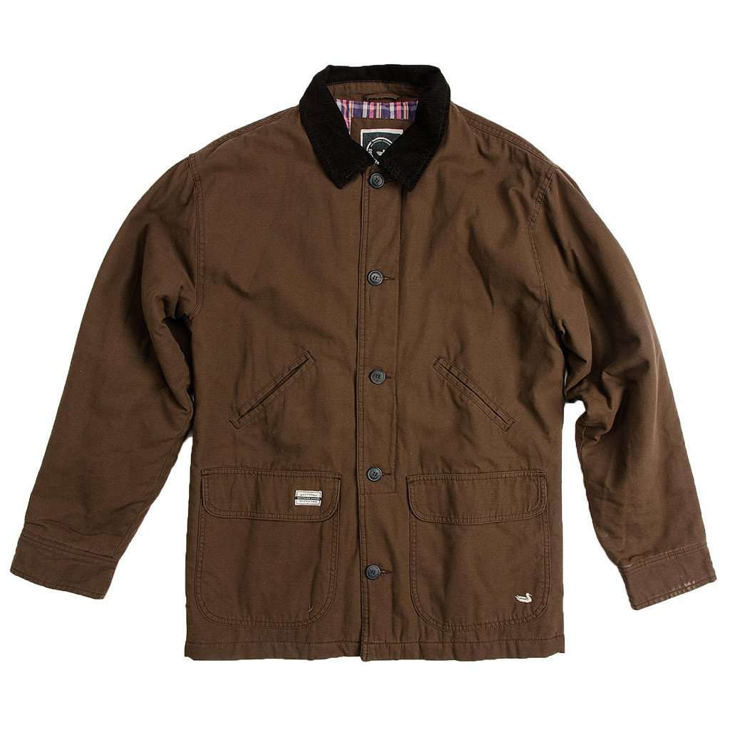Station Canvas Jacket in Dark Brown by Southern Marsh - Country Club Prep