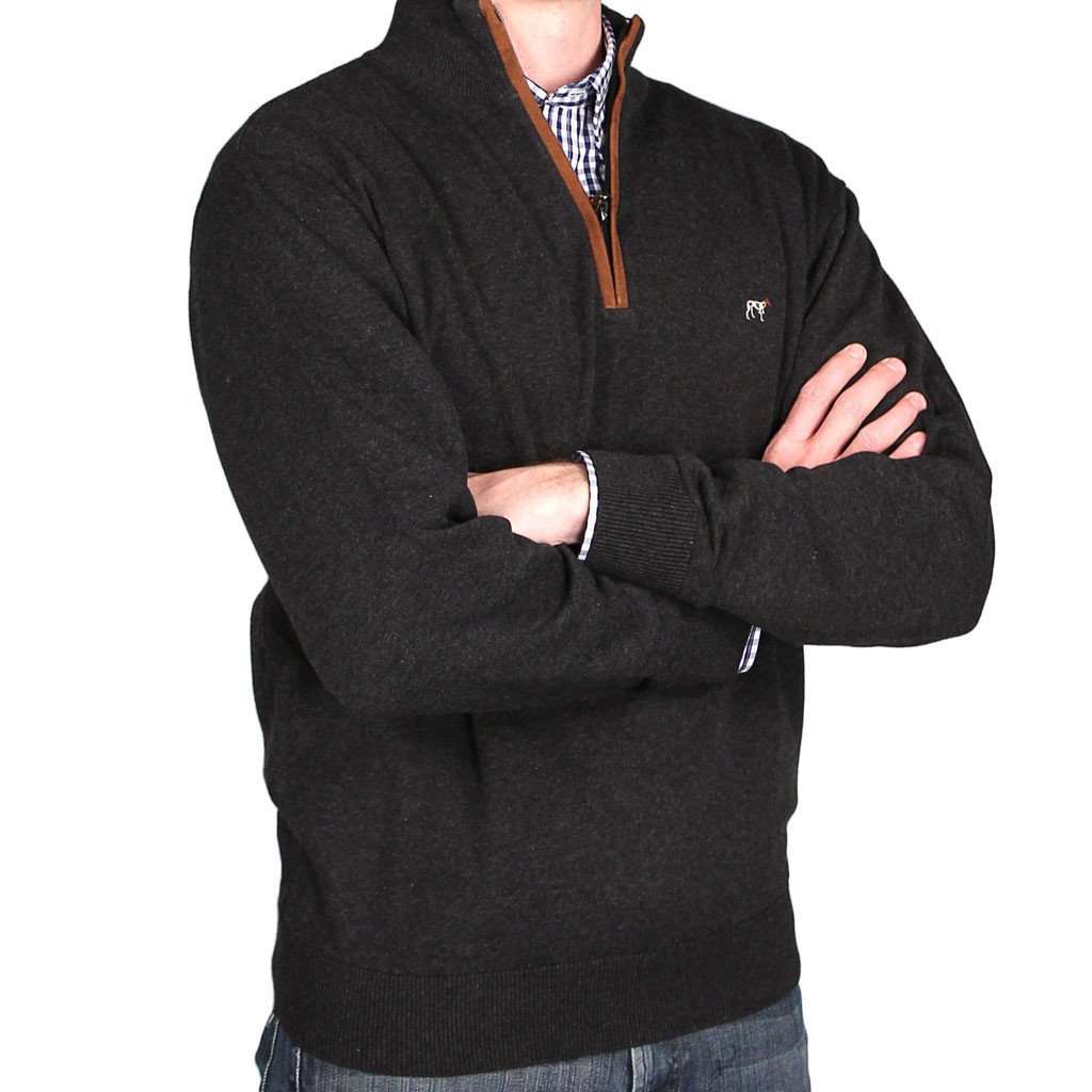 The Hayward 1/4 Zip in Charcoal Grey by Southern Point Co. - Country Club Prep