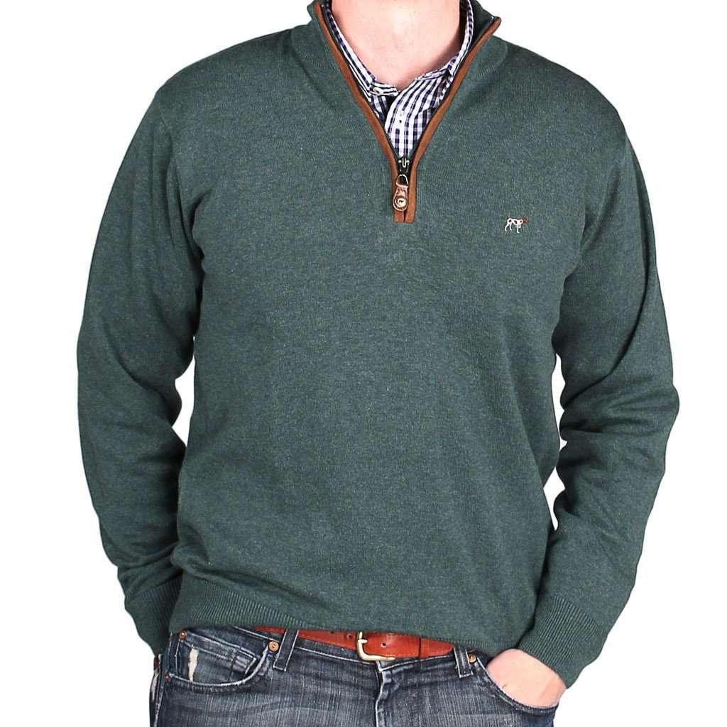 The Hayward 1/4 Zip in Field Green by Southern Point Co. - Country Club Prep