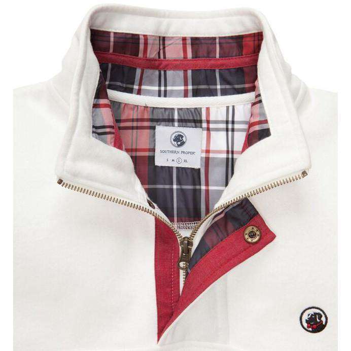 Thomas Pullover in Off White by Southern Proper - Country Club Prep