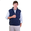 Tidal Fleece Vest in Nantucket Navy by Castaway Clothing - Country Club Prep