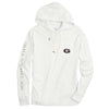 University of Georgia Long Sleeve Gameday Hoodie Tee in White by Southern Tide - Country Club Prep