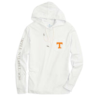 University of Tennessee Long Sleeve Gameday Hoodie Tee in White by Southern Tide - Country Club Prep