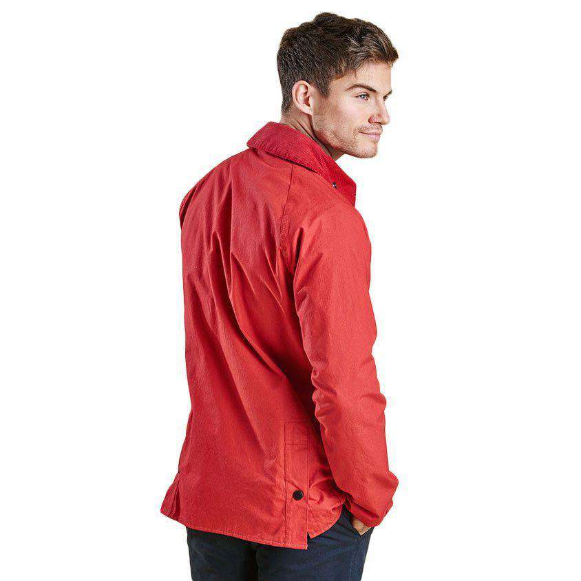 Washed Slim Bedale in Red by Barbour - Country Club Prep