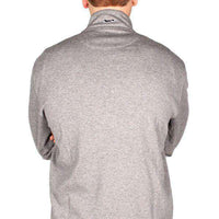 Whale and Longshanks Jersey 1/4 Zip in Heather Grey by Vineyard Vines - Country Club Prep
