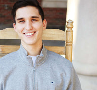 Whale and Longshanks Jersey 1/4 Zip in Heather Grey by Vineyard Vines - Country Club Prep