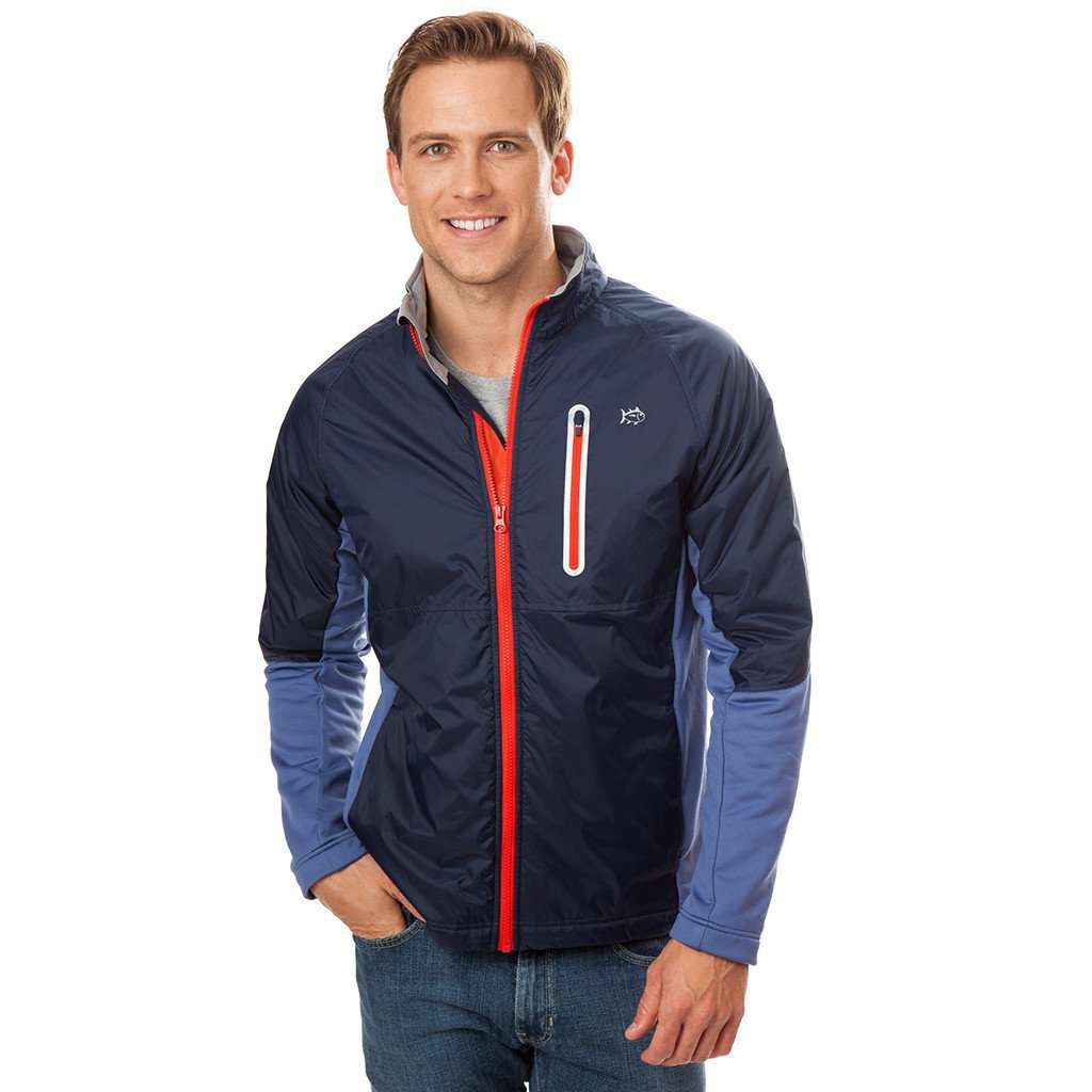 Windward Performance Soft Shell Jacket in True Navy by Southern Tide - Country Club Prep