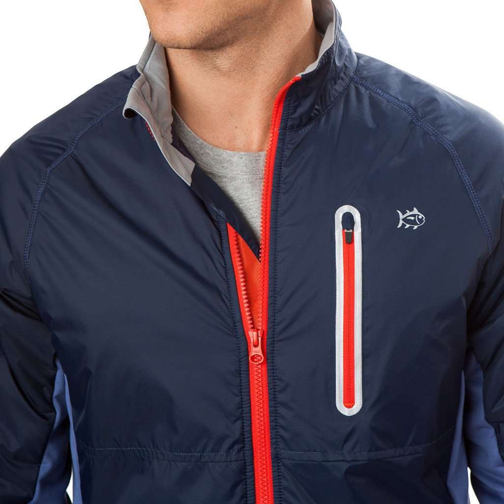 Windward Performance Soft Shell Jacket in True Navy by Southern Tide - Country Club Prep