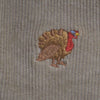 Beachcomber Corduroy Pants in Khaki with Embroidered Turkey Hunt by Castaway Clothing - Country Club Prep