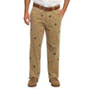 Beachcomber Corduroy Pants in Khaki with Jack-O-Lantern and Black Cats by Castaway Clothing - Country Club Prep