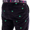Beachcomber Corduroy Pants in Nantucket Navy with Embroidered Hollyberry by Castaway Clothing - Country Club Prep