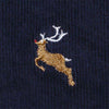 Beachcomber Corduroy Pants in Nantucket Navy with Embroidered Reindeer by Castaway Clothing - Country Club Prep