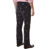 Beachcomber Corduroy Pants in Nantucket Navy with Embroidered Reindeer by Castaway Clothing - Country Club Prep