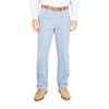 Beachcomber Corduroy Pants in Storm with Embroidered Reindeer by Castaway Clothing - Country Club Prep
