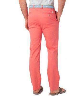 Channel Marker Tailored Fit Summer Pants in Coral Beach by Southern Tide - Country Club Prep