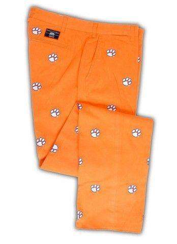 Clemson Stadium Pant in Orange by Pennington & Bailes - Country Club Prep