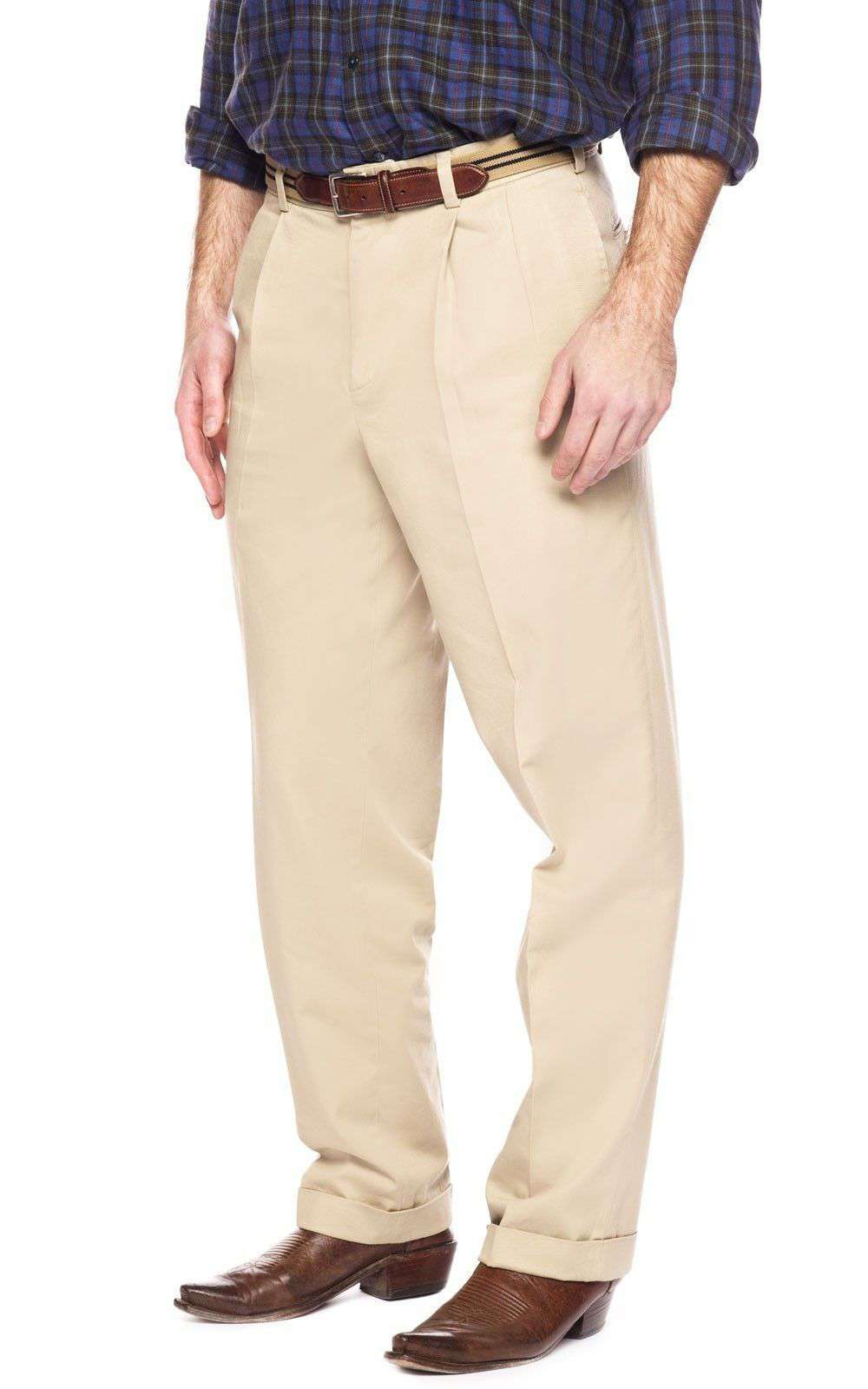 Dalton Pant Khaki - Pleated by Jack Donnelly Khakis - Country Club Prep