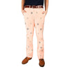 Embroidered Harbor Pants in Melon Orange with Lucky Mint Julep by Castaway Clothing - Country Club Prep