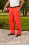 Florida Stadium Pant in Orange by Pennington & Bailes - Country Club Prep