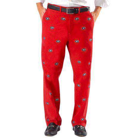 Georgia Stadium Pant in Red by Pennington & Bailes - Country Club Prep