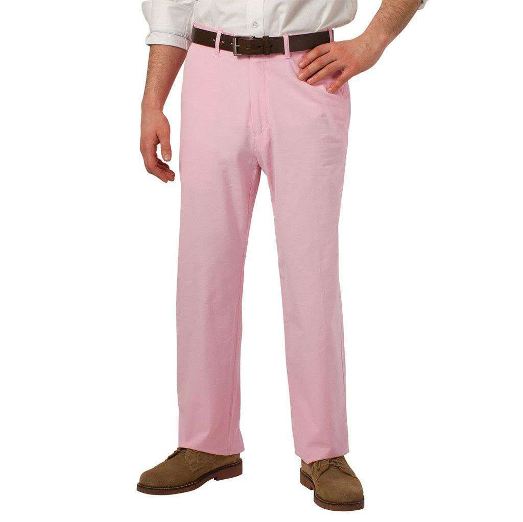 Harbor Pants in Plain Pink (30" inseam) by Castaway Clothing - Country Club Prep