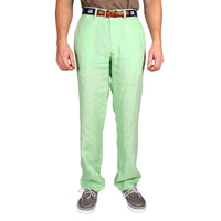 Lighthouse Linen Pants in Seafoam Green (32" inseam) by Castaway Clothing - Country Club Prep