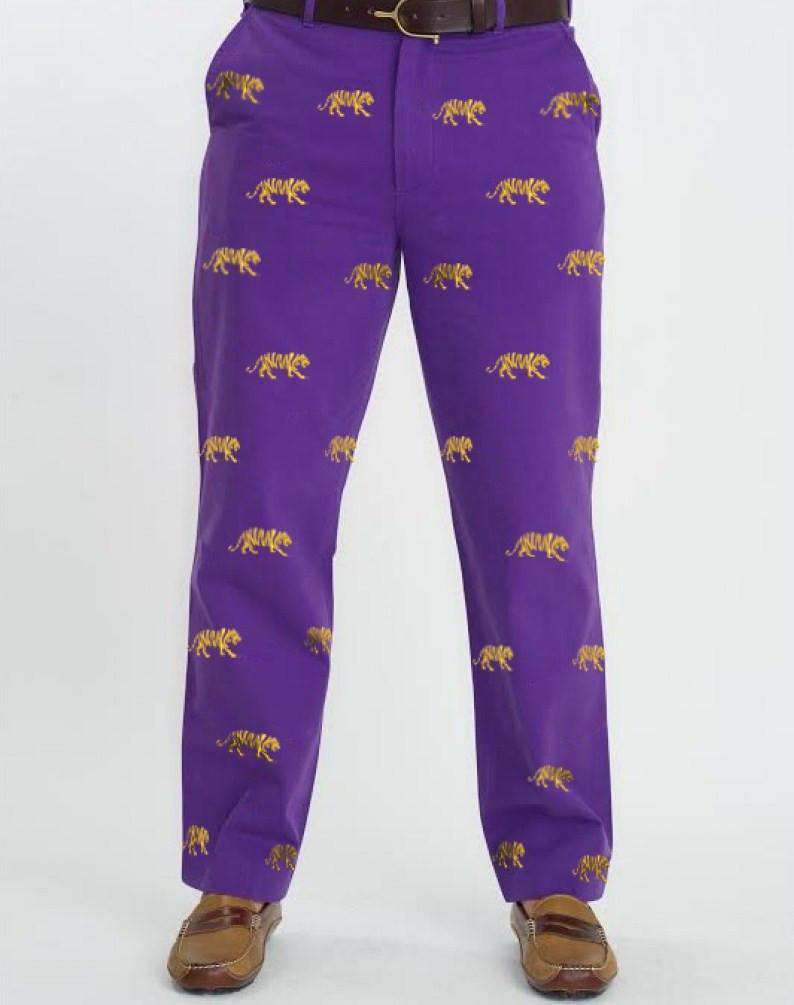 LSU Stadium Pant in Purple by Pennington & Bailes - Country Club Prep