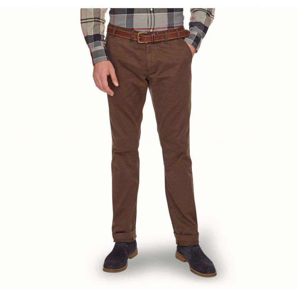 Neuston Twill Trousers in Dark Olive by Barbour - Country Club Prep