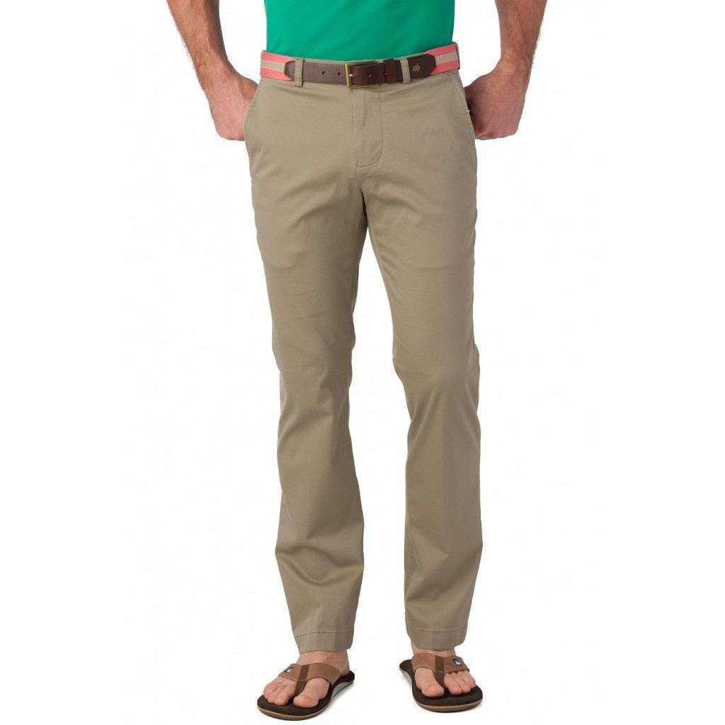 Summer Weight Channel Marker I Classic Fit Pants in Sandstone Khaki by Southern Tide - Country Club Prep