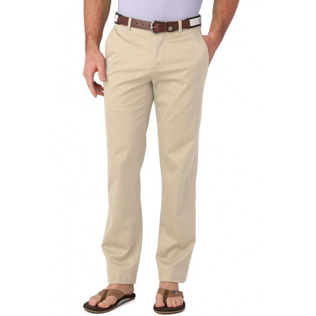 Summer Weight Channel Marker I Classic Fit Pants in Stone by Southern Tide - Country Club Prep