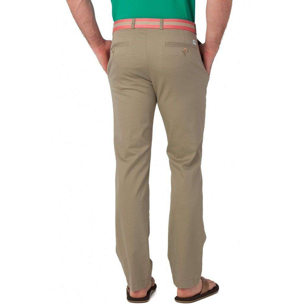 Summer Weight Channel Marker I Tailored Fit Pants in Sandstone Khaki by Southern Tide - Country Club Prep