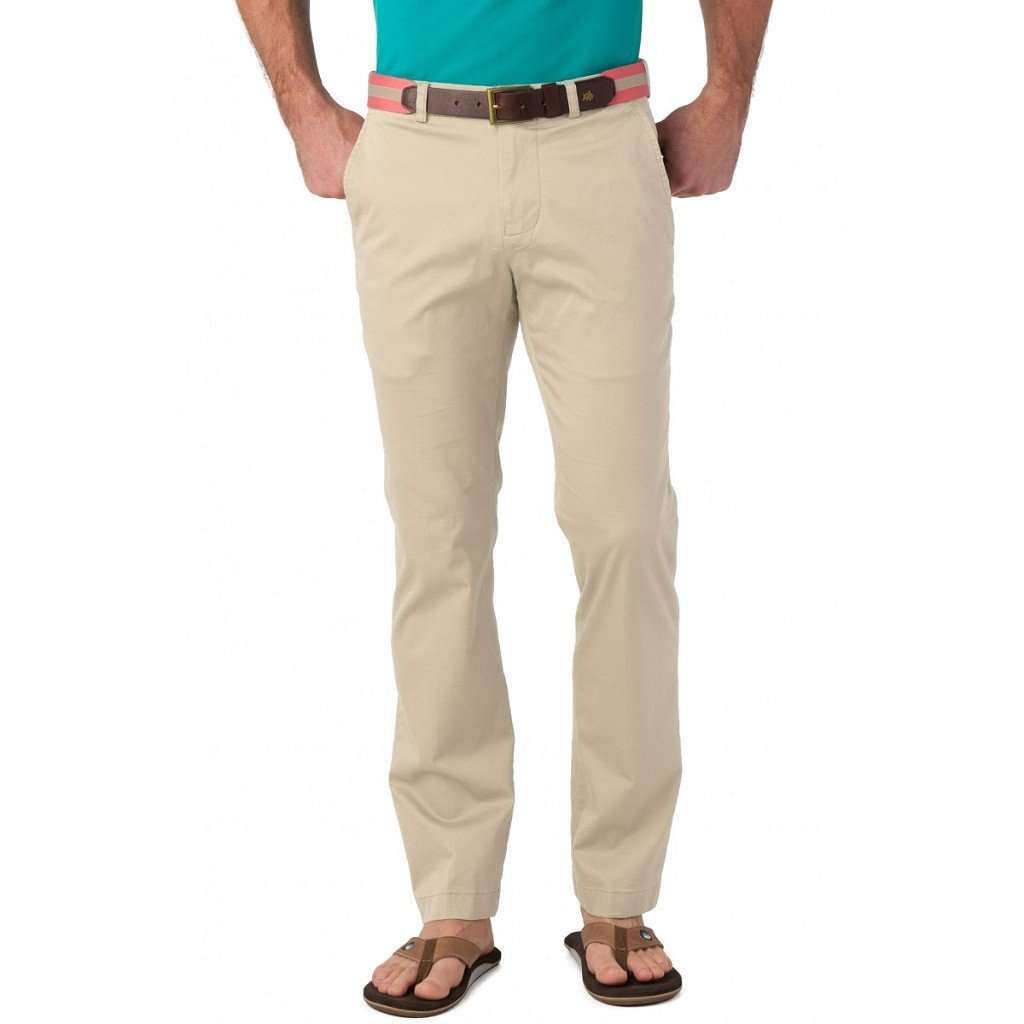 Summer Weight Channel Marker I Tailored Fit Pants in Stone by Southern Tide - Country Club Prep