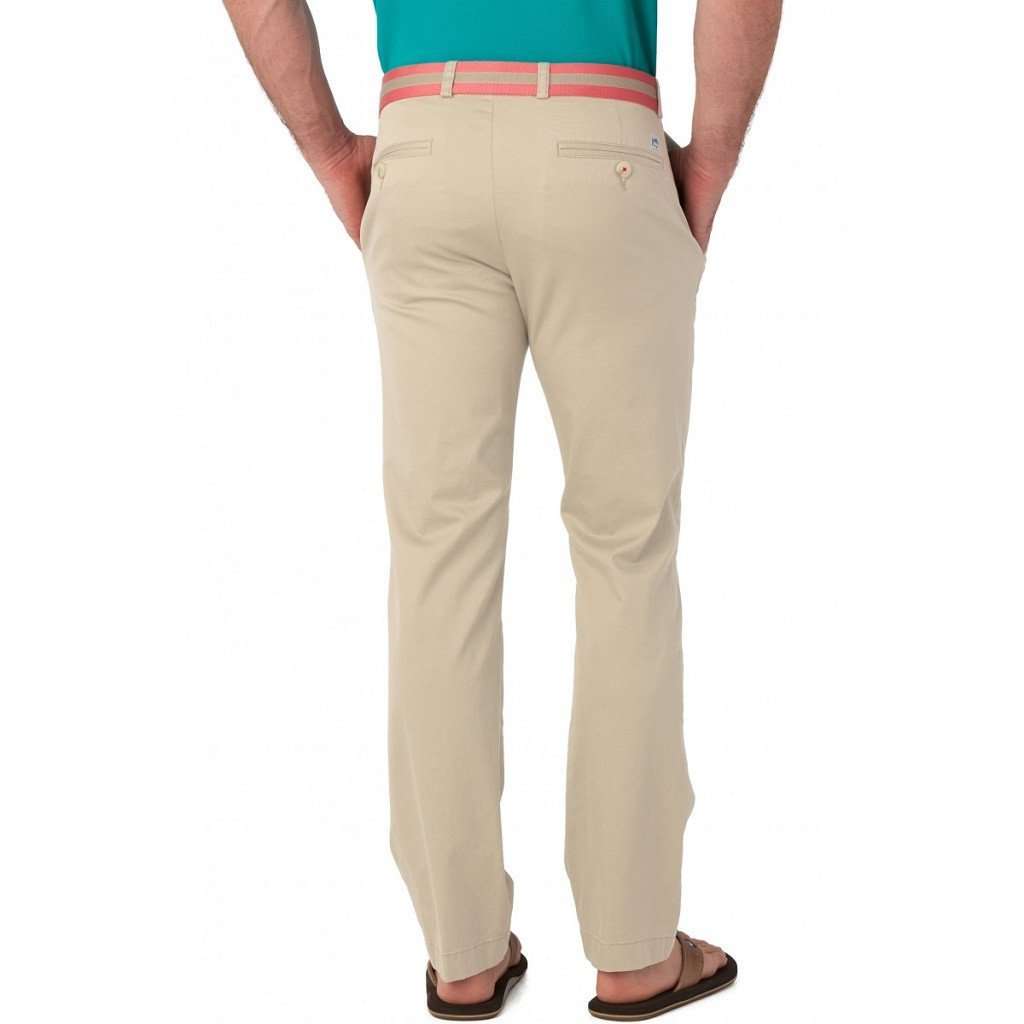 Summer Weight Channel Marker I Tailored Fit Pants in Stone by Southern Tide - Country Club Prep
