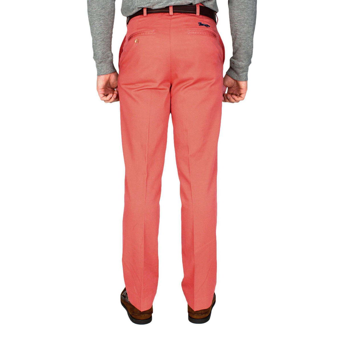 Tailored Fit Chino Pant in Washed Red by Country Club Prep - Country Club Prep