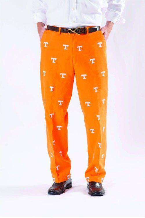 Tennessee Stadium Pant in Orange by Pennington & Bailes - Country Club Prep