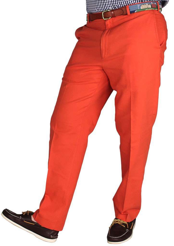 The Preppy Pant in Orange Duck Canvas by Country Club Prep - Country Club Prep