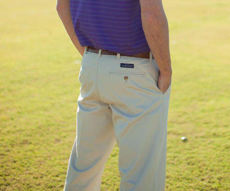 The Wharf Pant in Audubon Tan by Southern Marsh - Country Club Prep