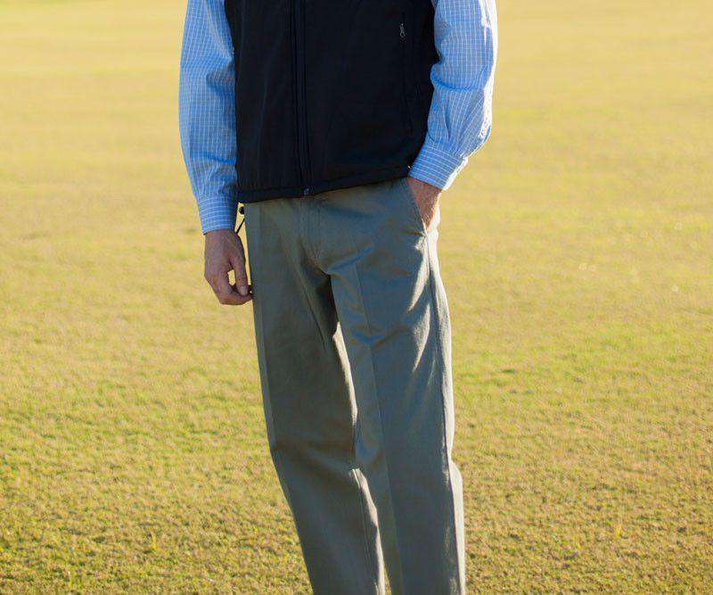 The Wharf Pant in Stonewall Olive by Southern Marsh - Country Club Prep