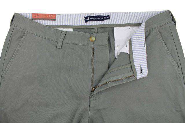 The Wharf Pant in Stonewall Olive by Southern Marsh - Country Club Prep