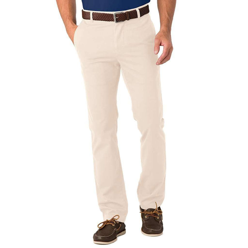 Trim Fit Skipjack Pants in Stone by Southern Tide - Country Club Prep