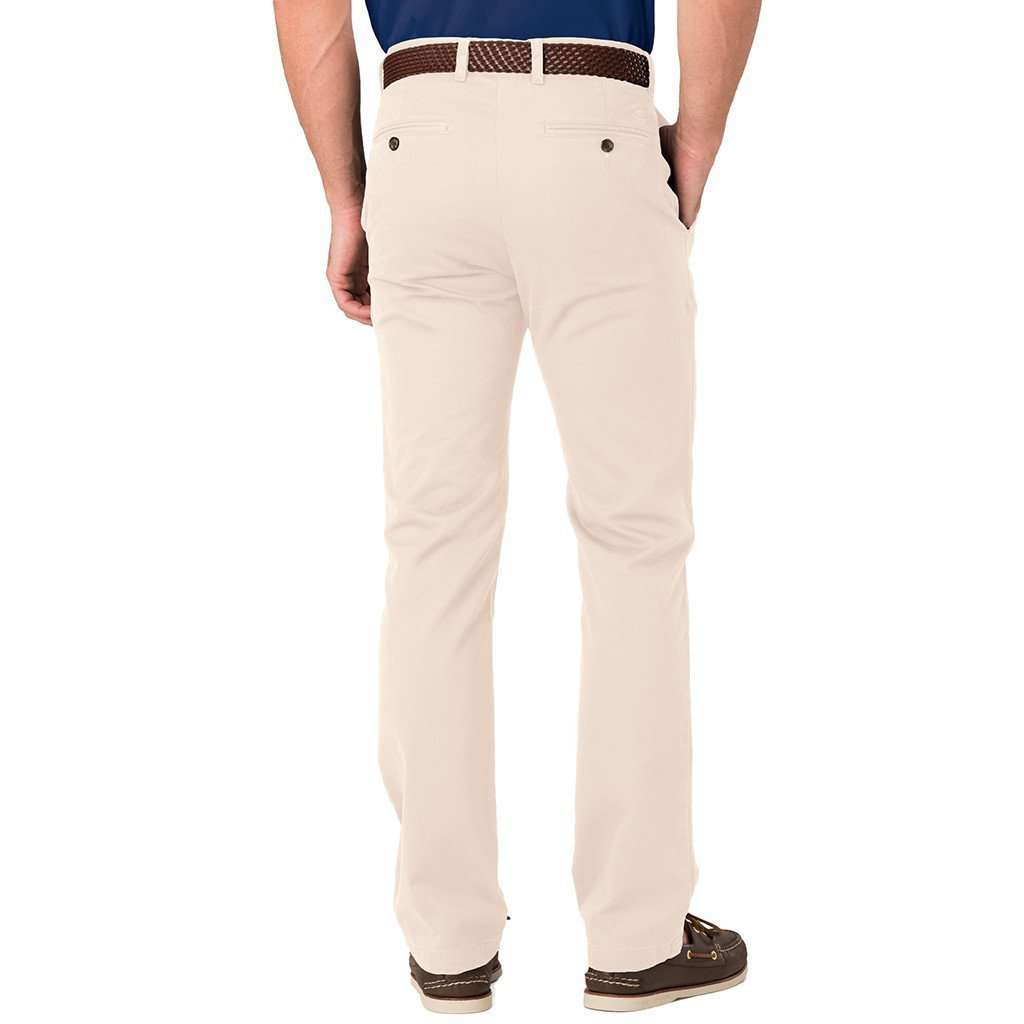 Trim Fit Skipjack Pants in Stone by Southern Tide - Country Club Prep