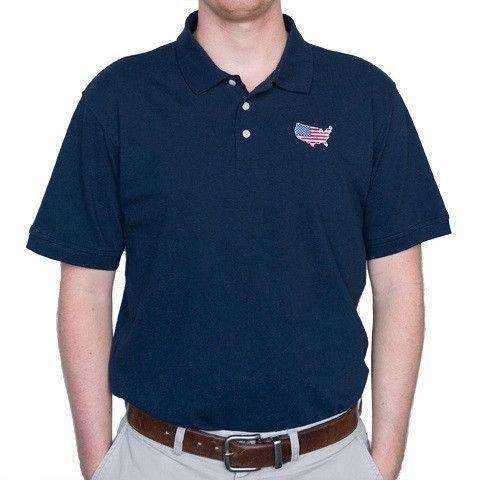 America Traditional Polo in Navy by State Traditions - Country Club Prep
