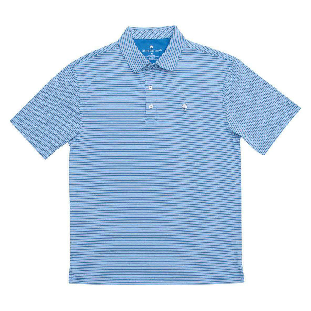 Southern Shirt Company Andrews Performance Polo in Regatta Blue ...