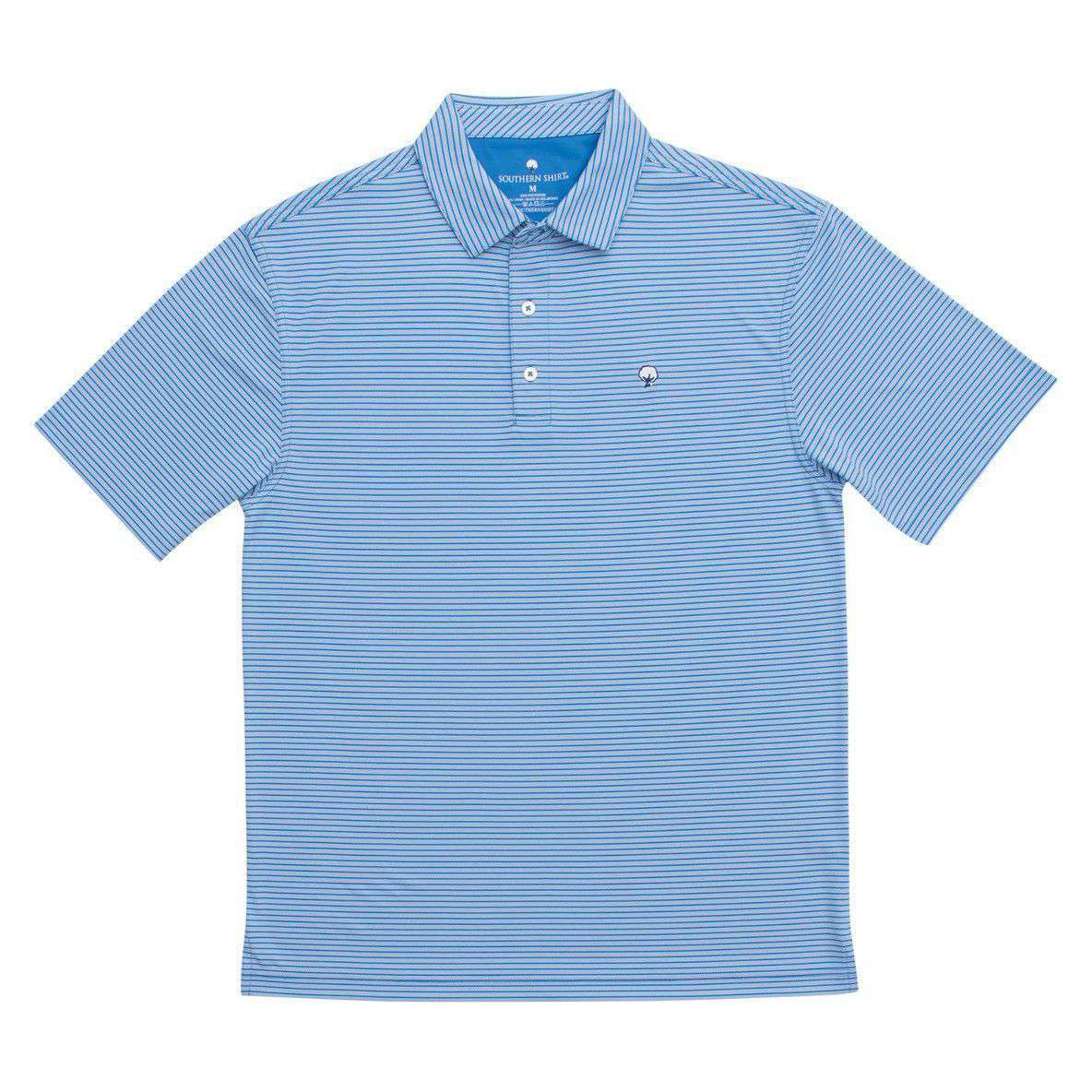 Andrews Performance Polo in Regatta Blue by The Southern Shirt Co. - Country Club Prep