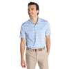 Armstrong Three Color Stripe Polo in Jake Blue by Vineyard Vines - Country Club Prep