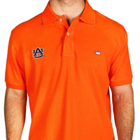 Auburn University Collegiate Skipjack Polo in Endzone Orange by Southern Tide - Country Club Prep