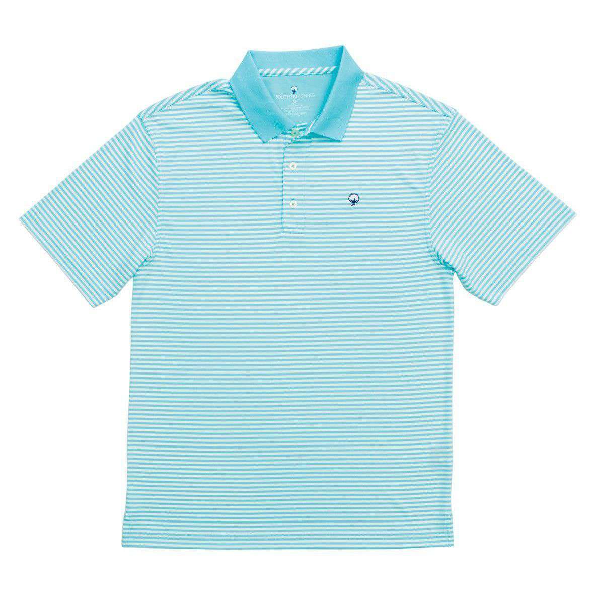 Southern Shirt Company Augusta Performance Polo in Aruba Blue – Country ...