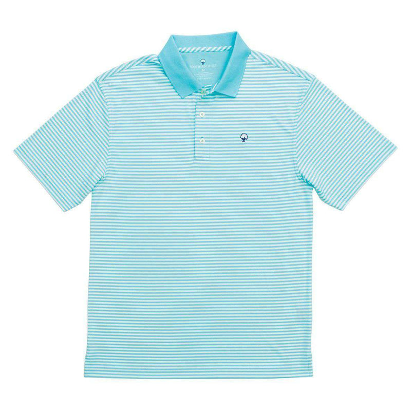 Augusta Performance Polo in Aruba Blue by The Southern Shirt Co. - Country Club Prep